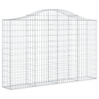 VidaXL Schanskorven 4 st gewelfd 200x30x120 140 cm ijzer