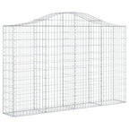 VidaXL Schanskorven 10 st gewelfd 200x30x120 140 cm ijzer