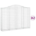 VidaXL Schanskorven 2 st gewelfd 200x30x140 160 cm ijzer