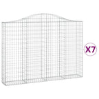 VidaXL Schanskorven 7 st gewelfd 200x30x140 160 cm ijzer