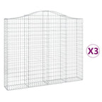 VidaXL Schanskorven 3 st gewelfd 200x30x160 180 cm ijzer