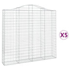 VidaXL Schanskorven 5 st gewelfd 200x30x180 200 cm ijzer