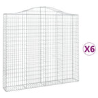 VidaXL Schanskorven 6 st gewelfd 200x30x180 200 cm ijzer