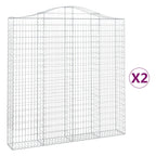 VidaXL Schanskorven 2 st gewelfd 200x30x200 220 cm ijzer