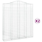VidaXL Schanskorven 2 st gewelfd 200x30x220 240 cm ijzer