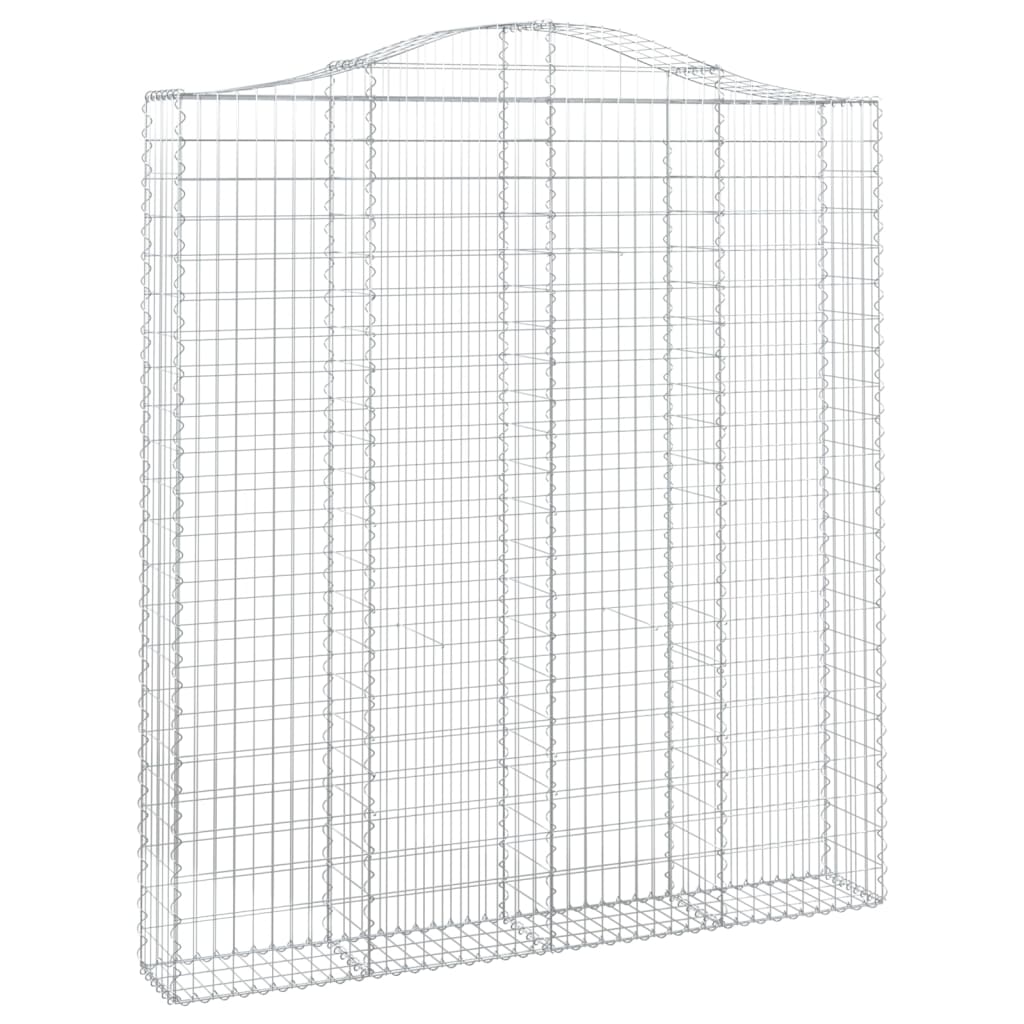 VidaXL Schanskorven 2 st gewelfd 200x30x220 240 cm ijzer