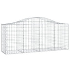 VidaXL Schanskorven 6 st gewelfd 200x50x80 100 cm gegalvaniseerd ijzer
