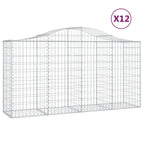 VidaXL Schanskorven 12 st gewelfd 200x50x100 120 cm ijzer
