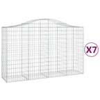VidaXL Schanskorven 7 st gewelfd 200x50x120 140 cm ijzer