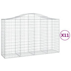 VidaXL Schanskorven 11 st gewelfd 200x50x120 140 cm ijzer