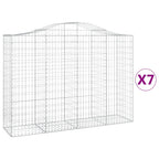 VidaXL Schanskorven 7 st gewelfd 200x50x140 160 cm ijzer