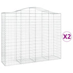 VidaXL Schanskorven 2 st gewelfd 200x50x160 180 cm ijzer