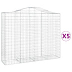VidaXL Schanskorven 5 st gewelfd 200x50x160 180 cm ijzer
