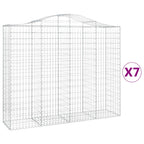 VidaXL Schanskorven 7 st gewelfd 200x50x160 180 cm ijzer