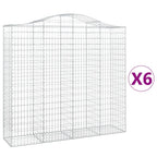 VidaXL Schanskorven 6 st gewelfd 200x50x180 200 cm ijzer
