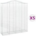 VidaXL Schanskorven 5 st gewelfd 200x50x220 240 cm ijzer