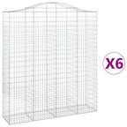 VidaXL Schanskorven 6 st gewelfd 200x50x220 240 cm ijzer