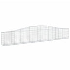 VidaXL Schanskorven 4 st gewelfd 400x30x60 80 cm ijzer