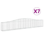 VidaXL Schanskorven 7 st gewelfd 400x30x60 80 cm ijzer