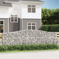 VidaXL Schanskorven 2 st gewelfd 400x30x120 140 cm ijzer