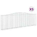 VidaXL Schanskorven 5 st gewelfd 400x30x120 140 cm ijzer