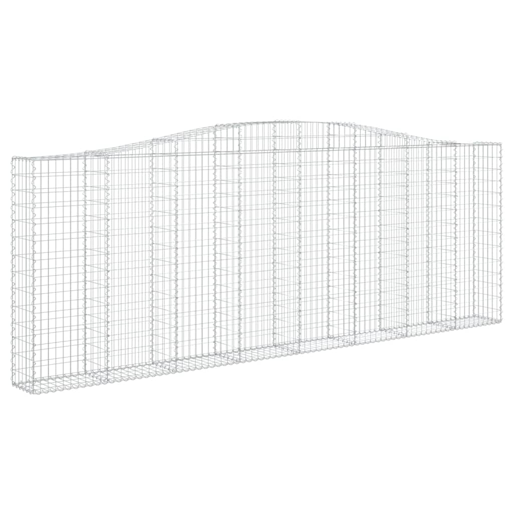 VidaXL Schanskorven 4 st gewelfd 400x30x140 160 cm ijzer
