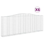 VidaXL Schanskorven 6 st gewelfd 400x30x140 160 cm ijzer