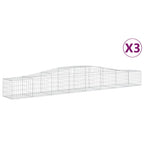 VidaXL Schanskorven 3 st gewelfd 400x50x40 60 cm ijzer