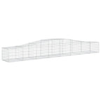 VidaXL Schanskorven 8 st gewelfd 400x50x40 60 cm gegalvaniseerd ijzer