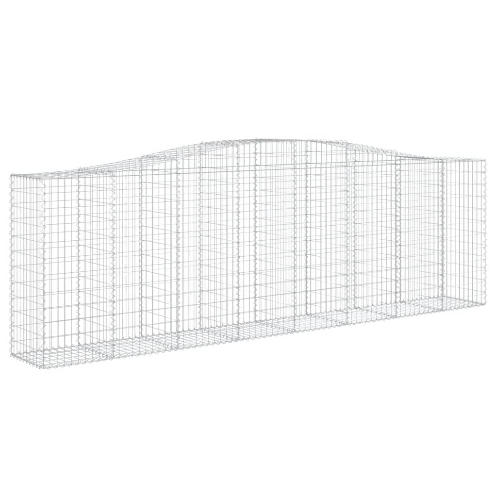 VidaXL Schanskorven 2 st gewelfd 400x50x120 140 cm ijzer