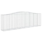 VidaXL Schanskorven 2 st gewelfd 400x50x120 140 cm ijzer