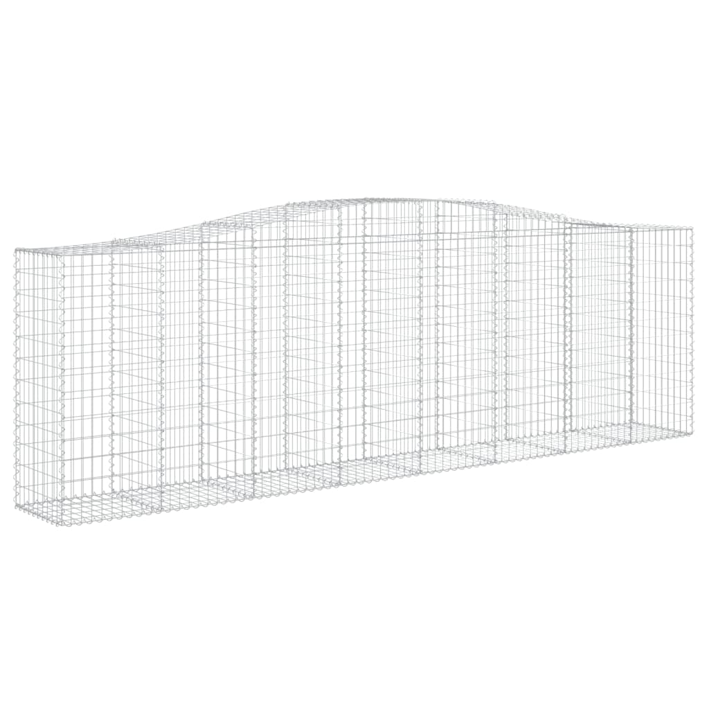 VidaXL Schanskorven 4 st gewelfd 400x50x120 140 cm ijzer