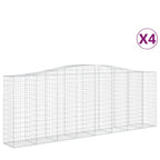 VidaXL Schanskorven 4 st gewelfd 400x50x140 160 cm ijzer