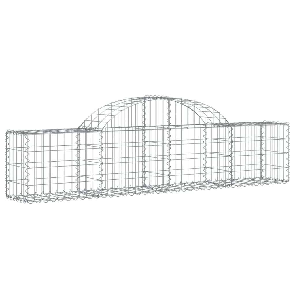 Vidaxl schanskorven 2 st gewelfd 200x30x40 60 cm gegalvaniseerd ijzer