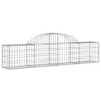 Vidaxl schanskorven 2 st gewelfd 200x30x40 60 cm gegalvaniseerd ijzer