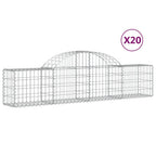VidaXL Schanskorven 20 st gewelfd 200x30x40 60 cm gegalvaniseerd ijzer