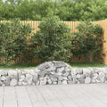 VidaXL Schanskorven 25 st gewelfd 200x30x40 60 cm gegalvaniseerd ijzer