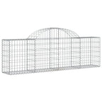 Vidaxl schanskorven 2 st gewelfd 200x30x60 80 cm gegalvaniseerd ijzer