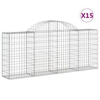 VidaXL Schanskorven 15 st gewelfd 200x30x80 100 cm ijzer