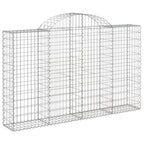 VidaXL Schanskorven 13 st gewelfd 200x30x120 140 cm ijzer