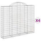 VidaXL Schanskorven 4 st gewelfd 200x30x160 180 cm ijzer