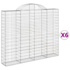 VidaXL Schanskorven 6 st gewelfd 200x30x160 180 cm ijzer