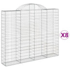 VidaXL Schanskorven 8 st gewelfd 200x30x160 180 cm ijzer