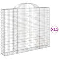 VidaXL Schanskorven 11 st gewelfd 200x30x160 180 cm ijzer