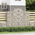 VidaXL Schanskorven 12 st gewelfd 200x30x160 180 cm ijzer