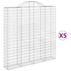 VidaXL Schanskorven 5 st gewelfd 200x30x200 220 cm ijzer