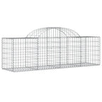 VidaXL Schanskorven 4 st gewelfd 200x50x60 80 cm gegalvaniseerd ijzer