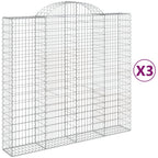 VidaXL Schanskorven 3 st gewelfd 200x50x180 200 cm ijzer