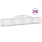 VidaXL Schanskorven 8 st gewelfd 300x30x40 60 cm ijzer