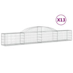 VidaXL Schanskorven 13 st gewelfd 300x30x40 60 cm gegalvaniseerd ijzer